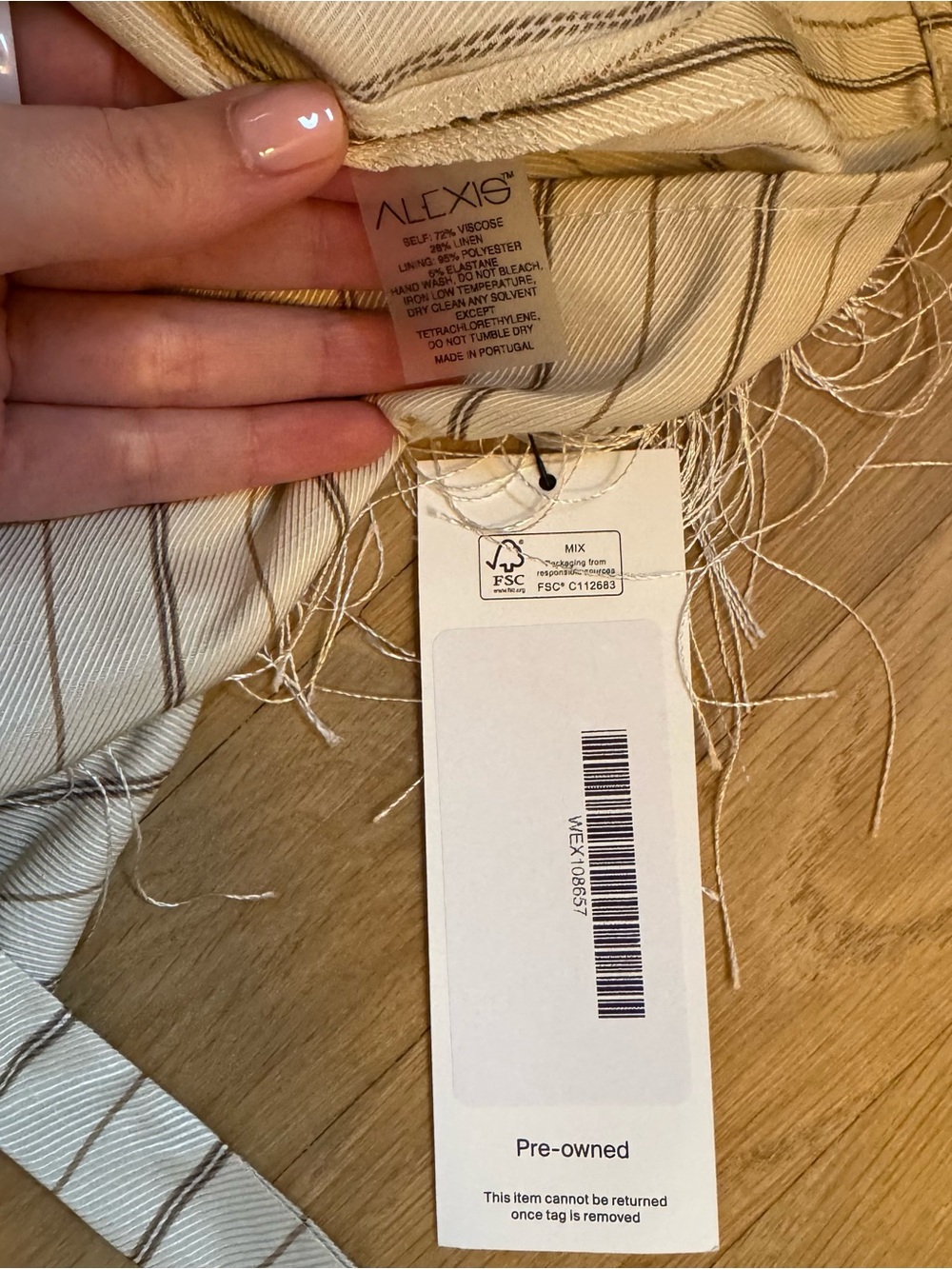 Alexis Marina Striped Fringe Linen Wrap
Dress - S - Picture 6 of 12